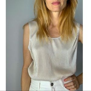 Vintage Silver Sleeveless Top